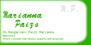marianna paizs business card